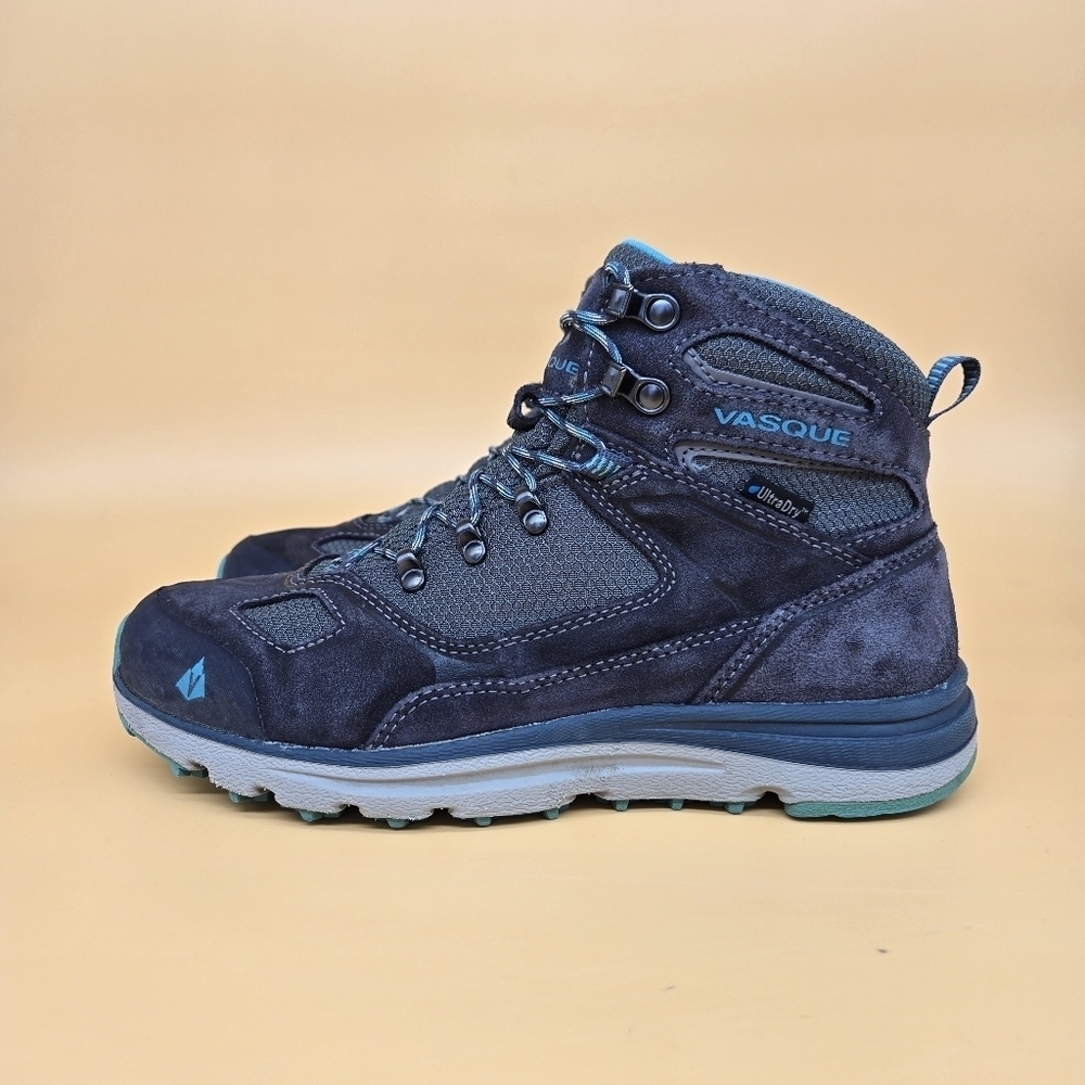 Vasque Mesa Trek UltraDry Hiking Boots Trails Gray Green Women's Size 7.5